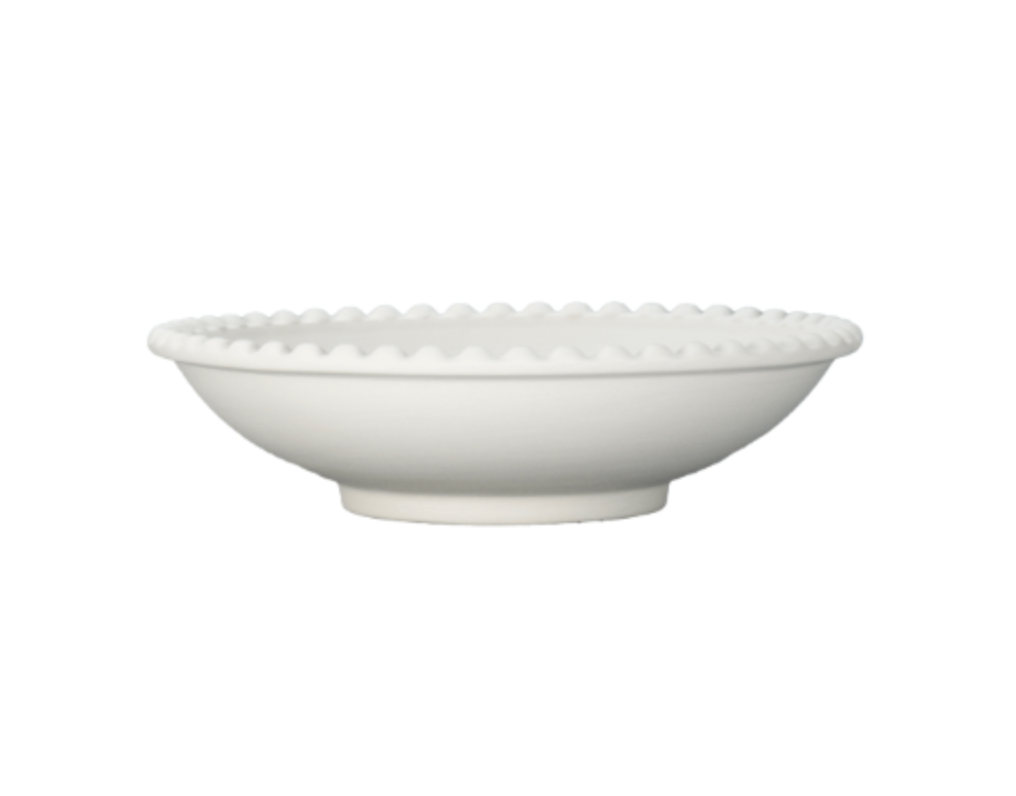 Céramique à décorer - Assiette creuse perle