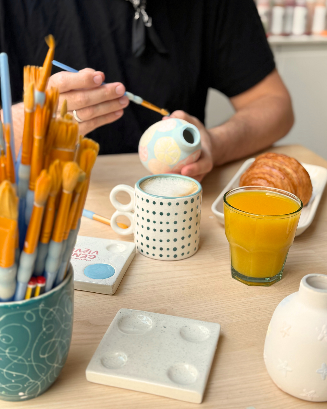 Ceramic Morning : petit-déjeuner & peinture sur céramique - Paris 14