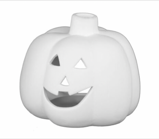 Céramique à décorer - Photophore citrouille d'Halloween
