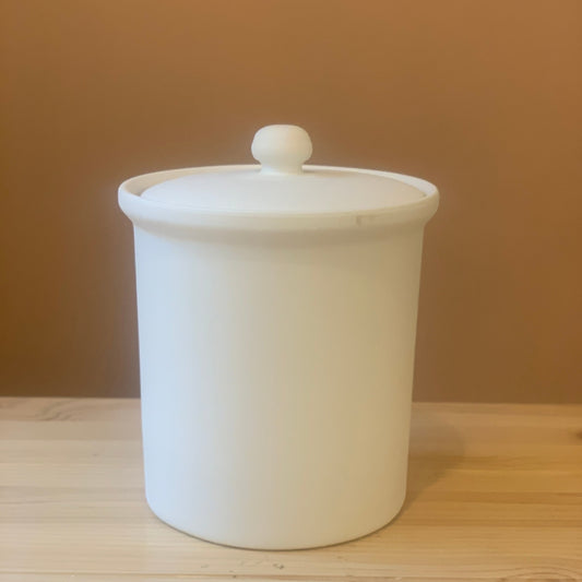 Céramique à décorer - Petite bonbonne rétro avec couvercle