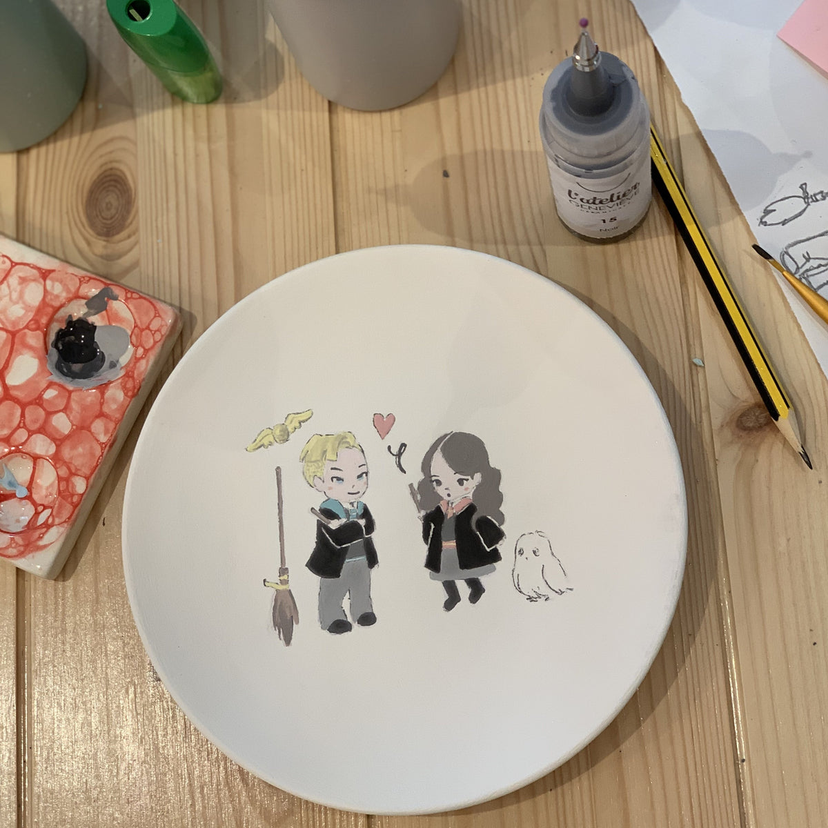 Session peinture sur céramique - Spécial école des sorciers - Paris 11